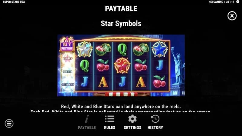 Super Stars USA – stjernesymboler i Hold & Win